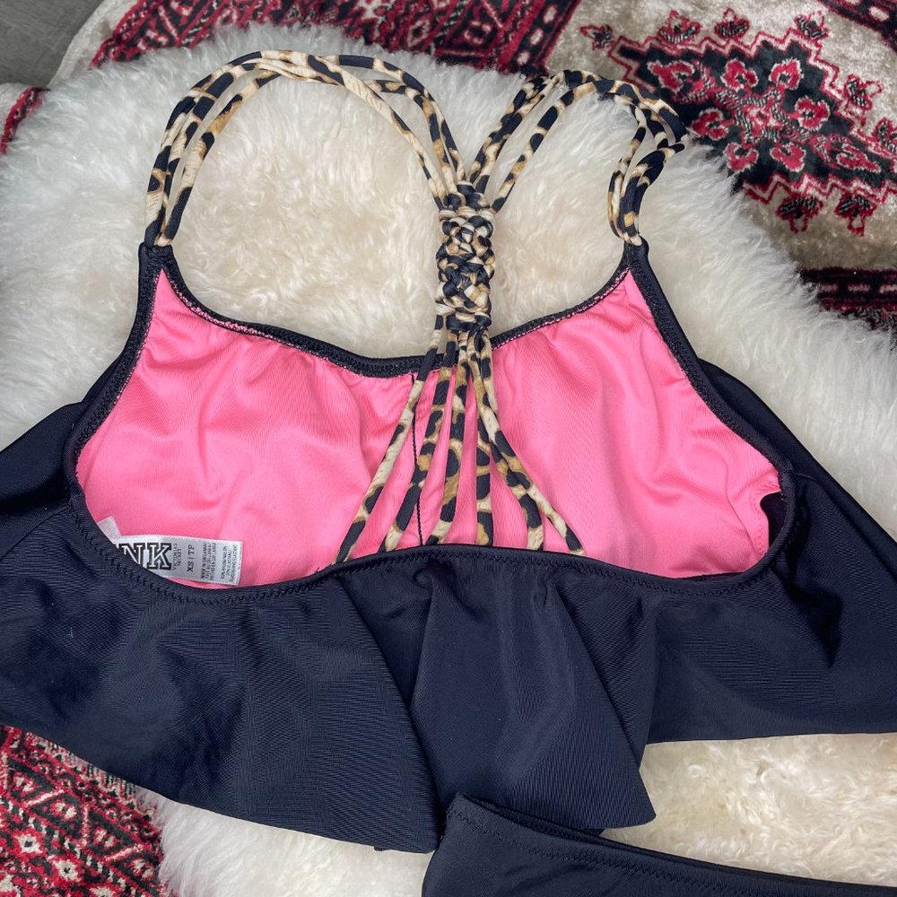 Pink Brand - Black Bikini Set Top XS Bottom Med - Picture 2 of 6